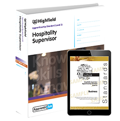 Apprenticeship Standard (Level 3) Hospitality Supervisor Apprenti-kit